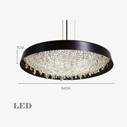 Modern black and white crystal chandelier for interior decor - vue 7 sur 12