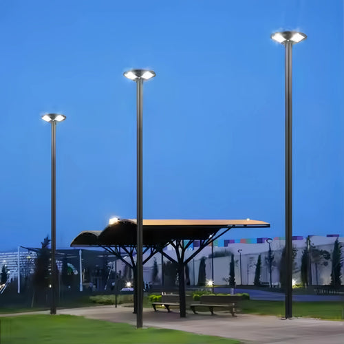 Round solar lamp for garden and outdoor lighting - vue 6 sur 17