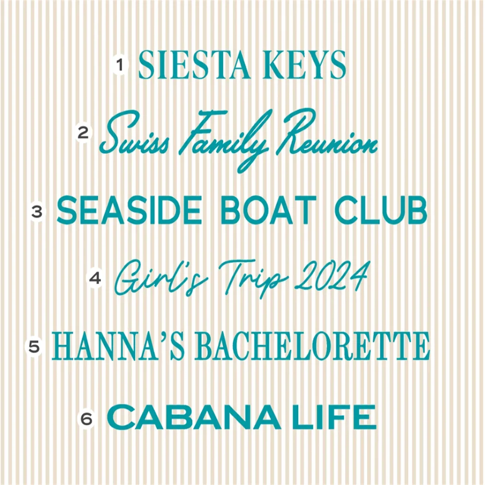 Personalised preppy striped monogram beach towel