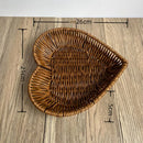 Woven rattan-style basket for fruit and decorative storage
