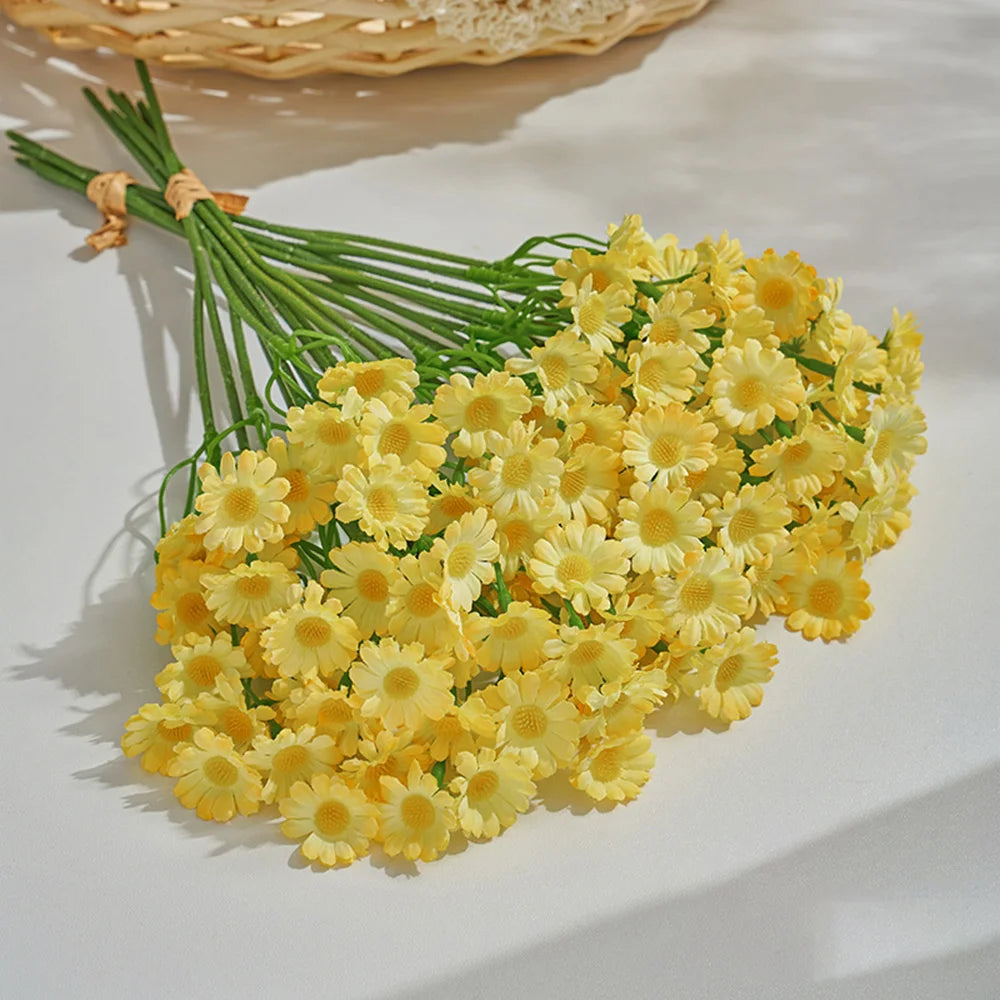 60 artificial daisy heads for versatile decorations - vue 8 sur 8