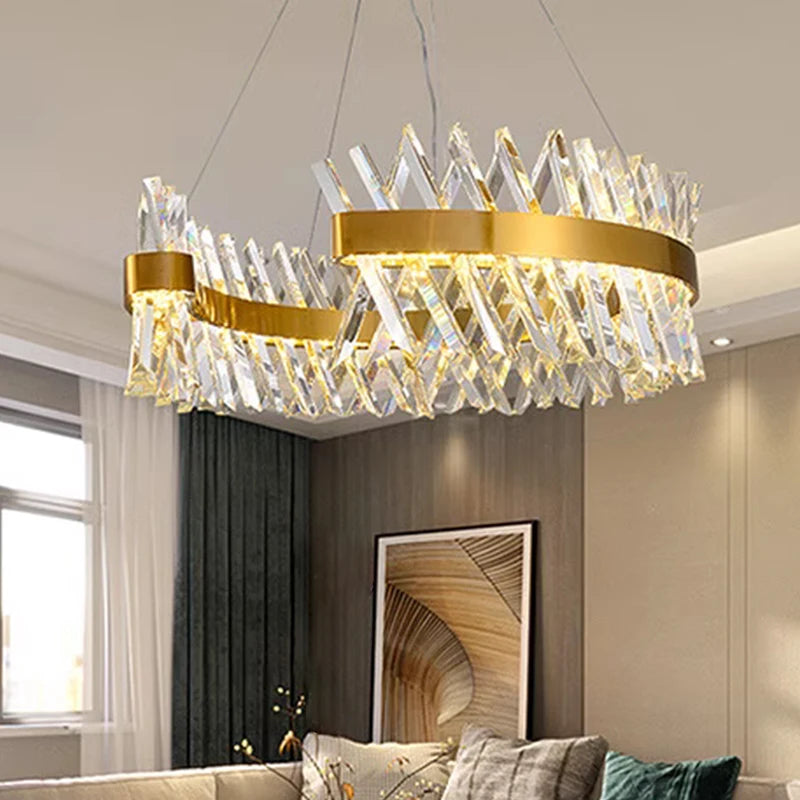 Bright crystal chandelier decorative pendant light for interiors