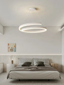 Modern single ring gold iron chandelier with indoor LED lighting
