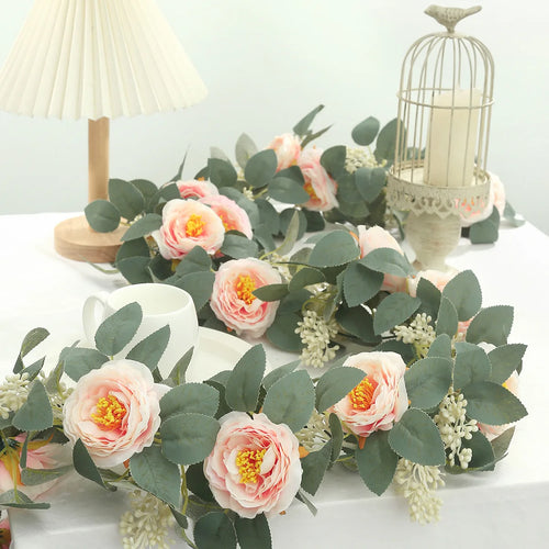 Artificial silk rose decorative vine - vue 4 sur 11