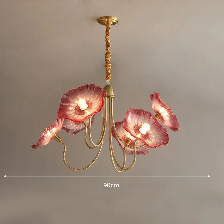 Modern lightweight chandelier with simple creative floral design - vue 10 sur 14
