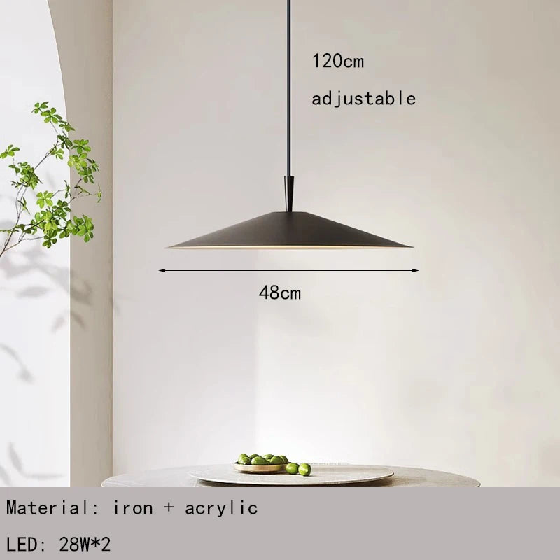 Minimalist dimmable LED pendant lamp for bar and restaurant