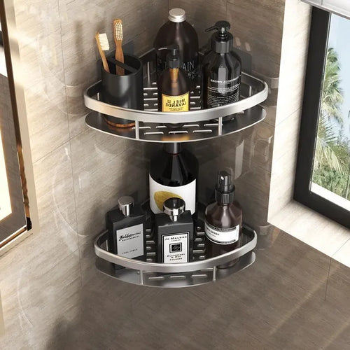 luxury rustproof wall shelves for bathroom accessories - vue 11 sur 17