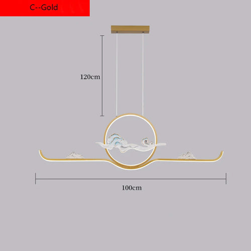 Chinese style pendant light for a zen and modern atmosphere - vue 14 sur 14