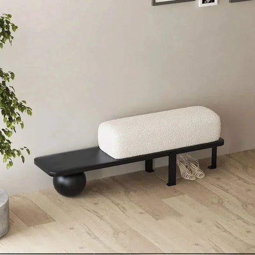 Nordic wooden ottoman simple design for various spaces - vue 10 sur 10