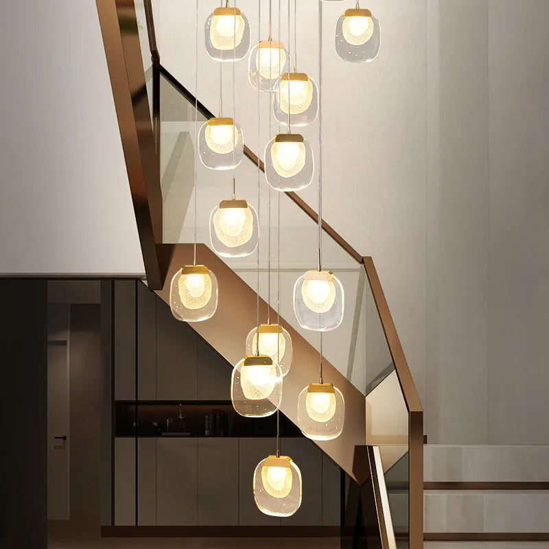 Modern crystal pendant light for decorative indoor lighting - vue 4 sur 20
