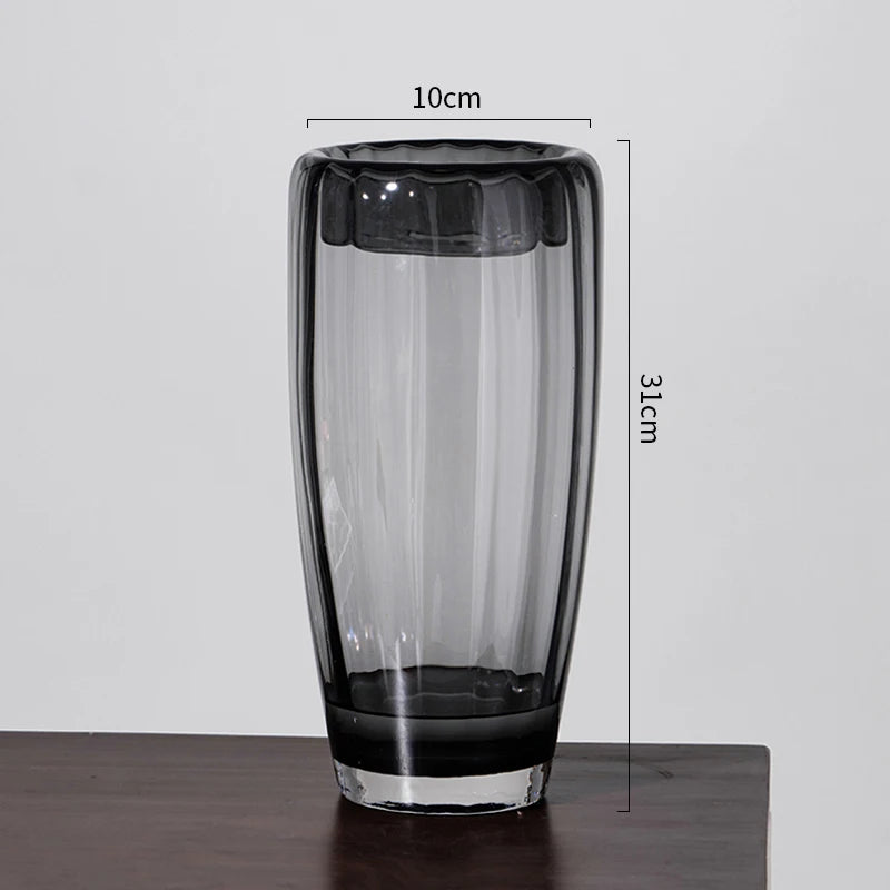 glass vase for floral arrangement and elegant decoration