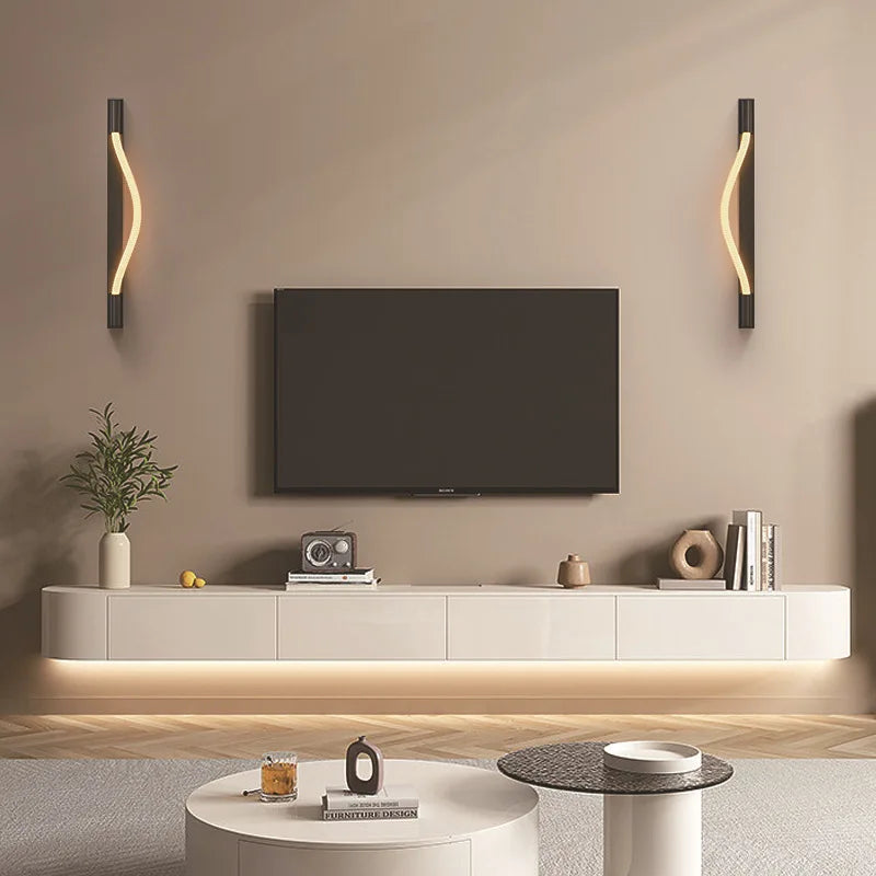 Minimalist LED wall light in flexible woven silicone fibre - vue 4 sur 18