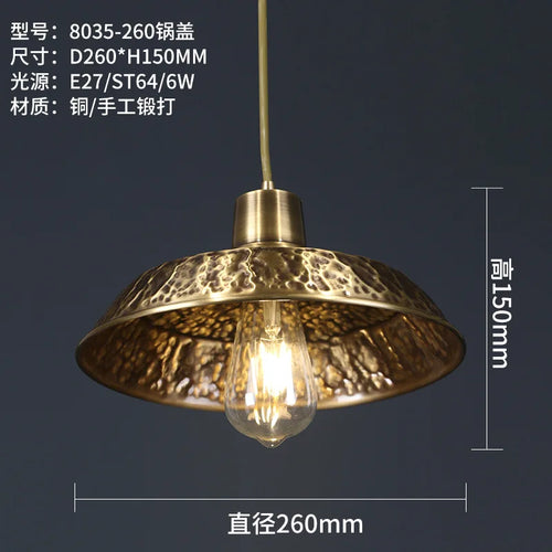Chinese decorative copper chandelier for a zen atmosphere - vue 9 sur 14
