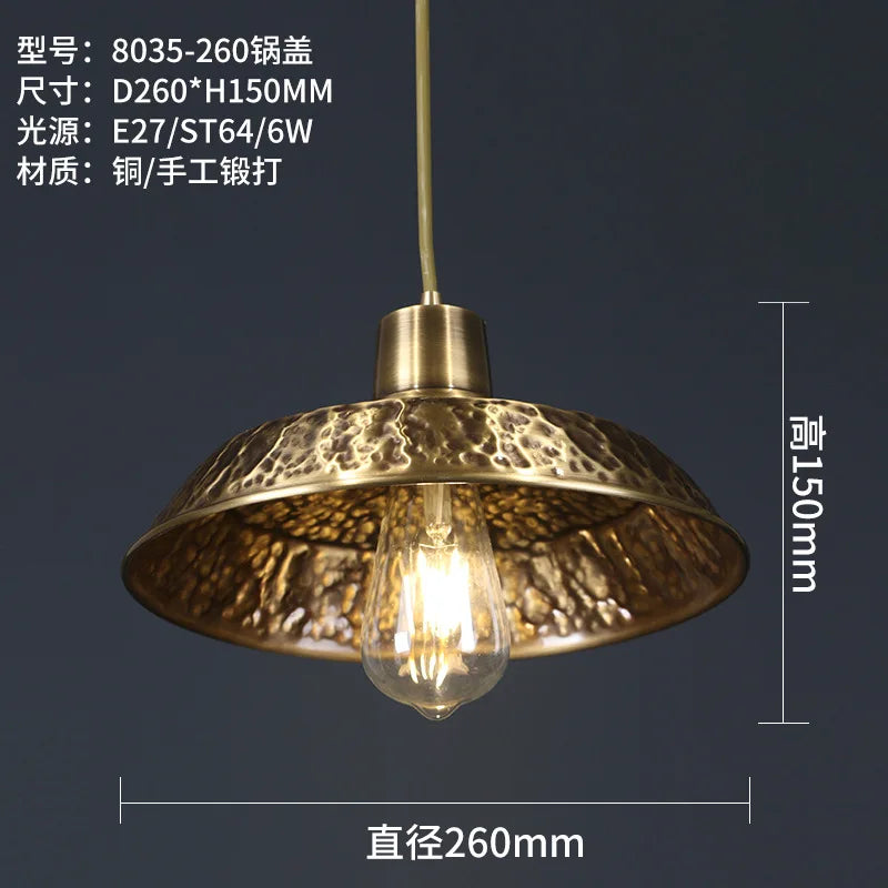 Chinese decorative copper chandelier for a zen atmosphere - vue 8 sur 14