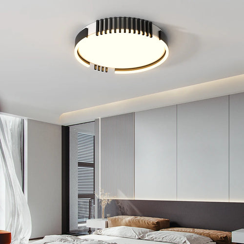Modern nordic recessed rectangular LED ceiling light - vue 6 sur 9