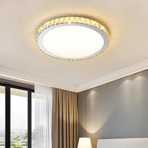 Modern luxury crystal round ceiling light for interiors - vue 4 sur 18