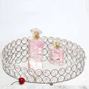Round glass tray for storage and decoration