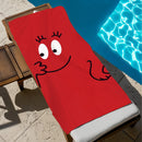 Barbapapa cartoon quick-drying soft beach towel