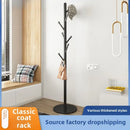 modern vertical wood and iron hanger for storage