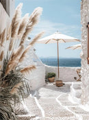 Modern Santorini travel landscape posters