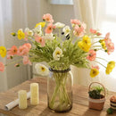 Artificial silk poppy flowers for decoration and events
