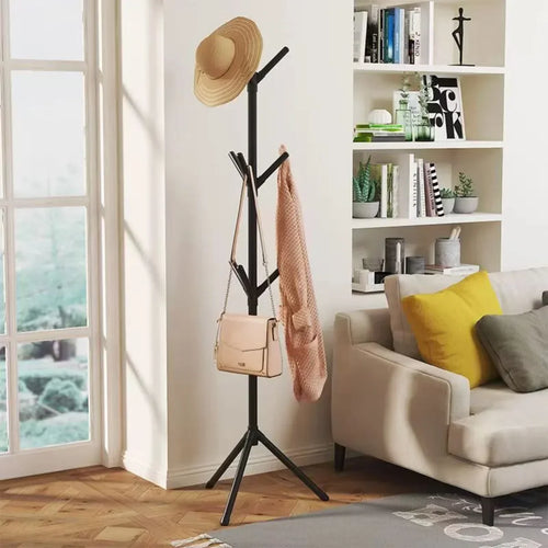 clothes and hat rack vertical branch-shaped support - vue 5 sur 8