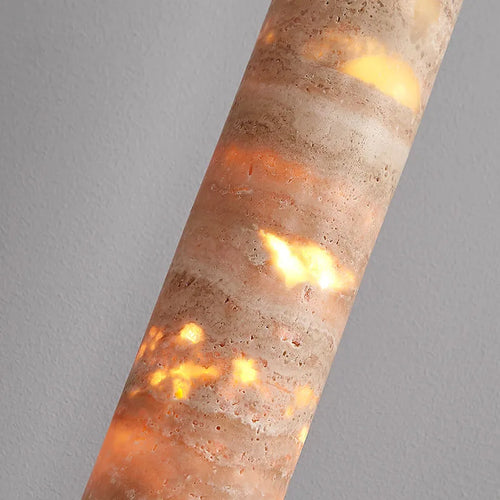 Wabi-sabi stone designer pendant light for a modern atmosphere - vue 3 sur 14