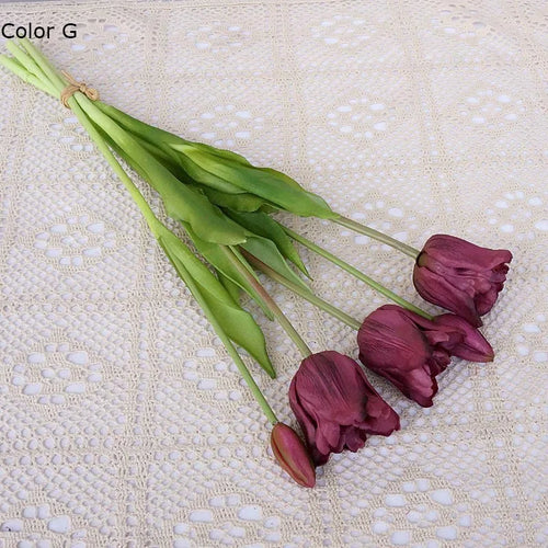Large baroque silicone tulips luxury decoration for events - vue 13 sur 15