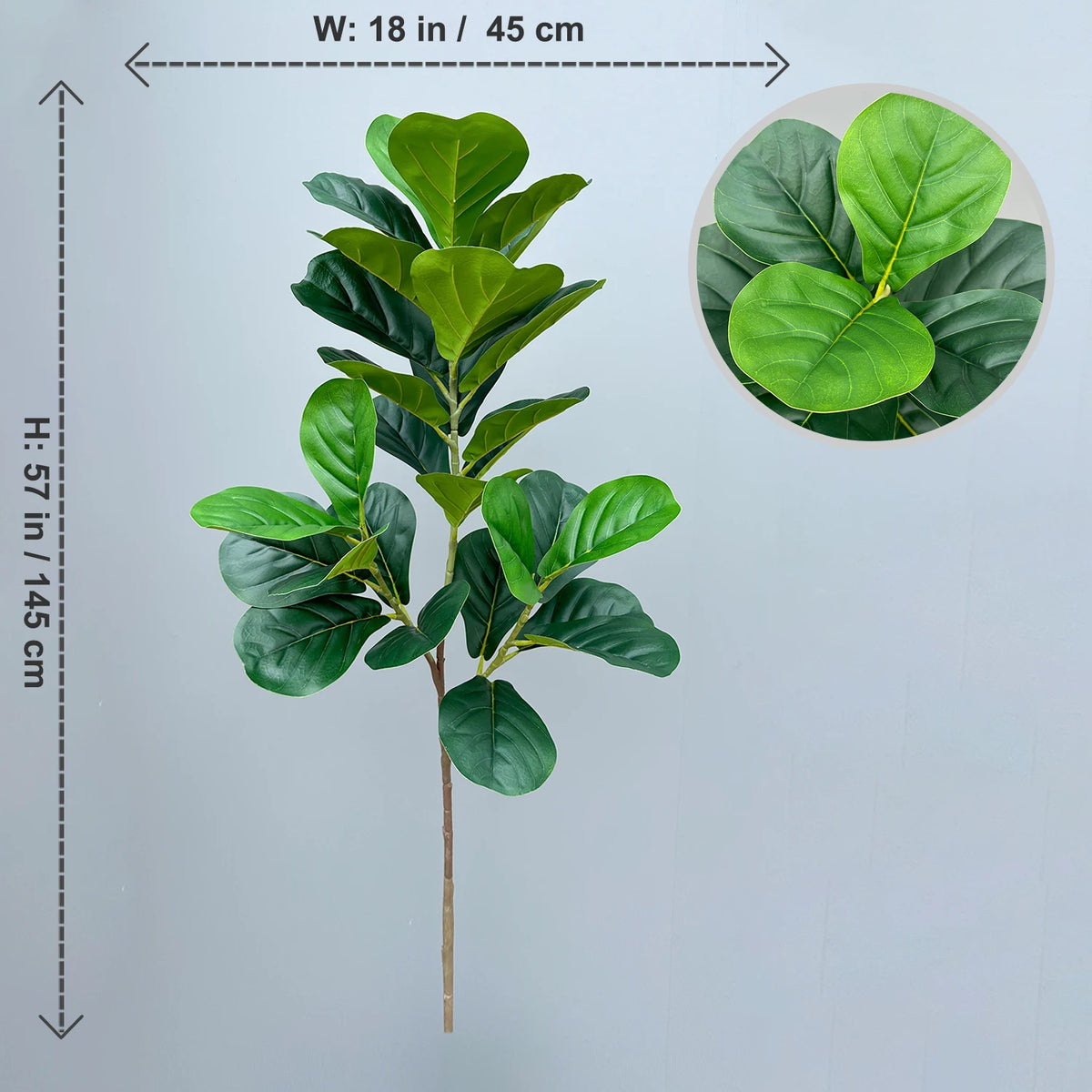 Artificial ficus branches with large banyan leaves for garden decoration - vue 28 sur 36