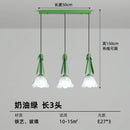 3-head milk white glass LED pendant chandelier