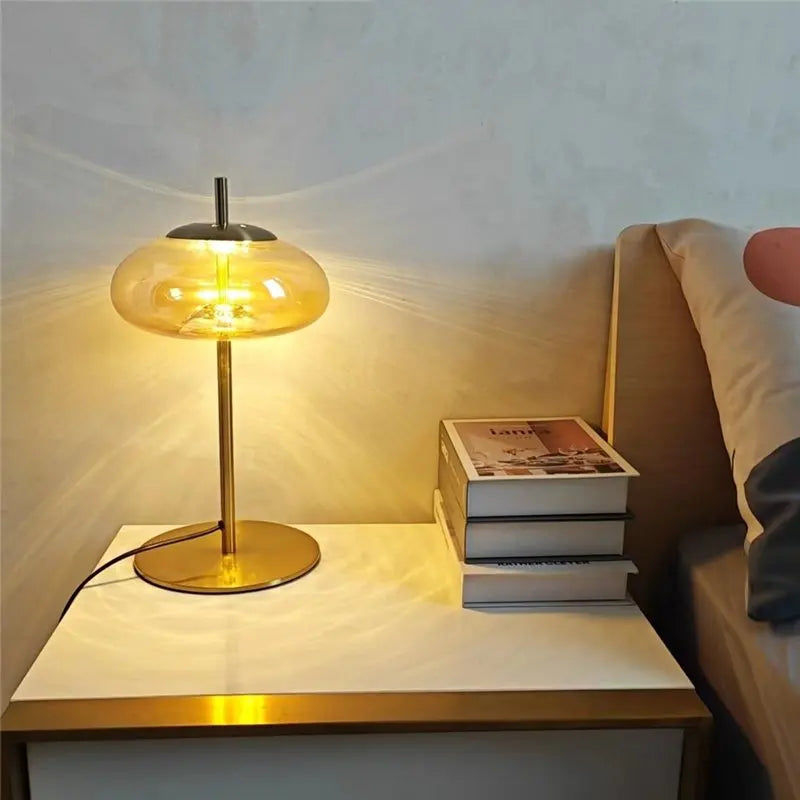 Minimalist glass designer floor lamp for modern interiors - vue 5 sur 8
