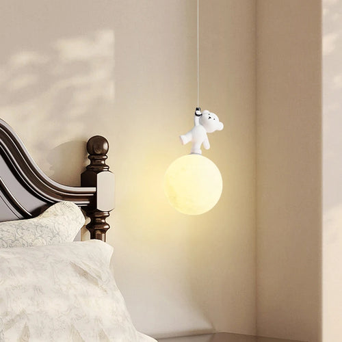 Decorative resin bear lamp for children's room - vue 4 sur 7