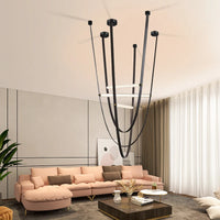 Creative minimalist postmodern glass tube LED pendant light