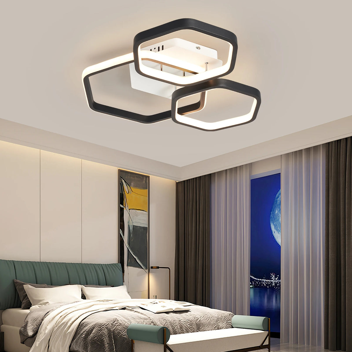 Modern and creative LED ceiling light for smart home