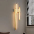 Modern minimalist brass LED wall light