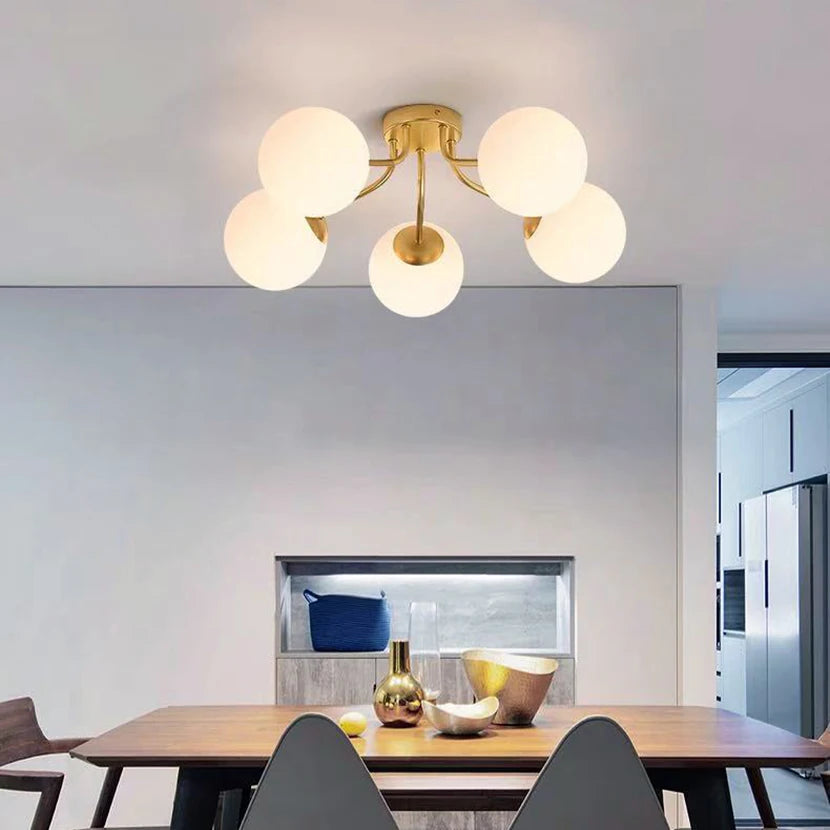 LED glass ball pendant light for restful sleep - vue 5 sur 11