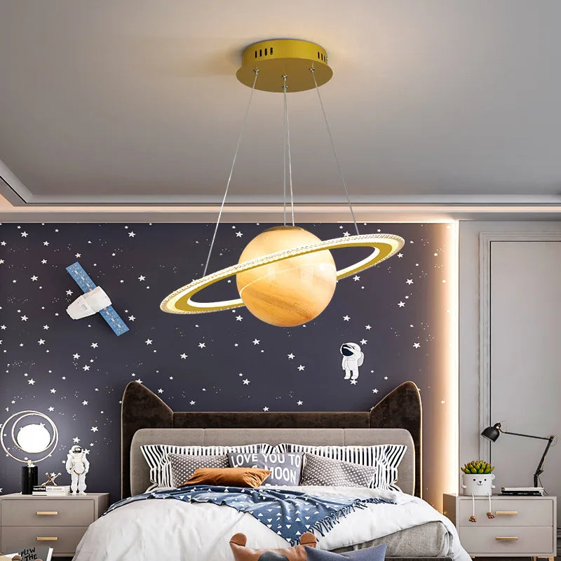 Creative earth moon football pendant light original design
