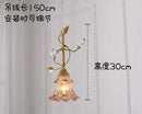Glass LED chandelier for modern indoor lighting
