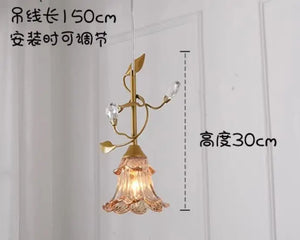 Glass LED chandelier for modern indoor lighting
