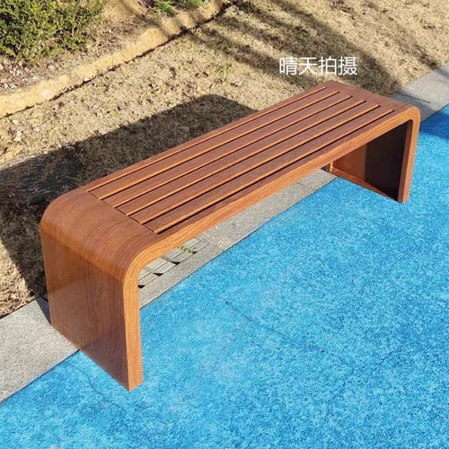 outdoor park with bench for public spaces and leisure - vue 2 sur 7