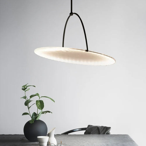 Round fabric pendant light for contemporary and cosy interiors - vue 5 sur 8