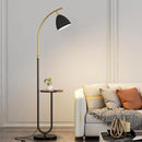 Nordic LED floor lamp with fabric shade for interior decoration