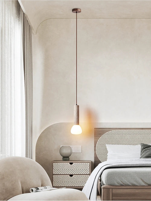 Creative stone chandelier for elegant indoor lighting - vue 3 sur 9