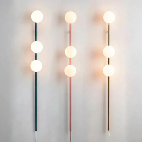 Long LED wall light with cable plug - vue 2 sur 7