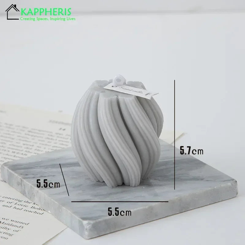 decorative swirl scented candles aesthetic aromatic for home - vue 13 sur 20