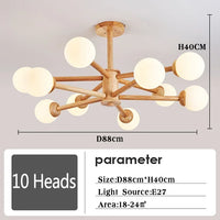Modern glass chandelier for elegant interior decoration
