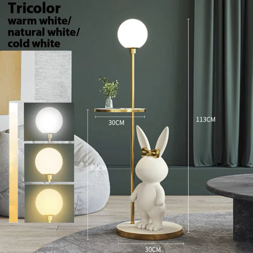 Nordic rabbit floor lamp for children's room - vue 12 sur 11