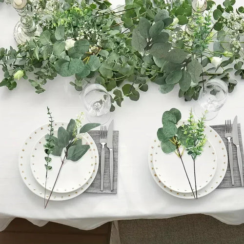 Set of 20 artificial eucalyptus leaves for floral decoration - vue 4 sur 10