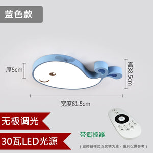 Modern creative whale LED ceiling light for children