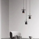 Black brass pendant light with adjustable cord for indoor use